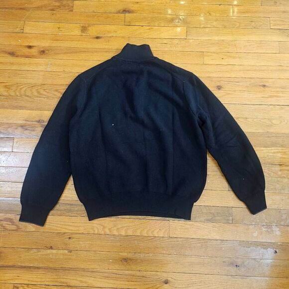 Polo Ralph Lauren Quarter-Zip Jumper Mens Size XL Black Mesh Knit 1/4 Zip Pima C - Picture 3 of 6